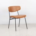 thumbnail image 1 of Ingrid Chaise Latérale Moderne en Faux Cuir et Métal (Ensemble de 2), 1 of 4