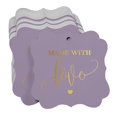 thumbnail image 3 of Inkdotpot Real Gold Foil Bracket Shape Paper Hang Tags Made With Love Wedding Favor Tags Pack Of 50, 3 of 7