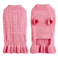 thumbnail image 1 of 2025 Turtleneck Warm Elegant Rope Pet Clothes For Small Dogs Male Designer Look Pet Sweater Stretch Knit Pet Clothes For Small Dogs Ruffled Sweater Dress, 1 of 7