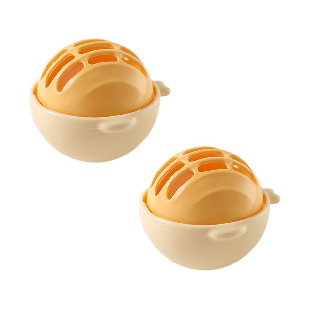 2 Boules de Lavage, Boules Réutilisables pour Sécheuse et Laveuse, Attrape-Poils en Peluche, Attrape-Poils d'Animaux pour Machine à Laver, Aide Anti-Enroulement pour Linge, Jaune