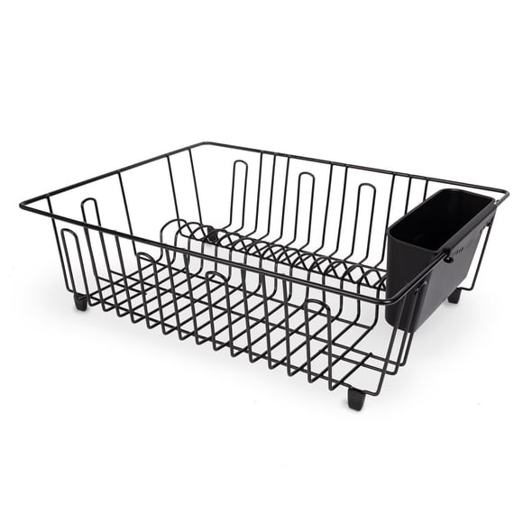 Mainstays Large Metal Dish Drainer - Black