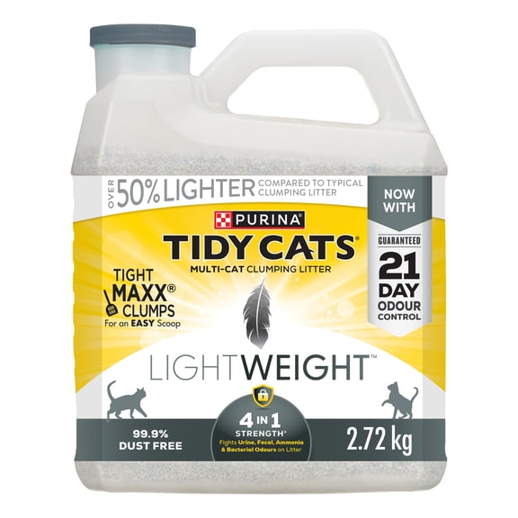 Purina Tidy Cats LightWeight 4-in-1 Strength Multi-Cat, Clumping Litter 2.72 kg