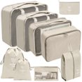 thumbnail image 1 of 7/8/9/10pcs/Set Packing Cubes, Lightweight Travel Luggage Organizer With Shoe Bag,, 1 of 4