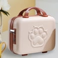 thumbnail image 4 of Valise de 14 Pouces avec Poignée, Étui de Rangement, Cadenas à Mot de Passe avec Poignée, Valise pour Voyage, Petits Articles, Beige, 4 of 8