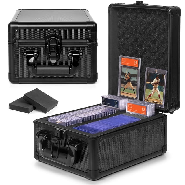 Old Canal Boîte de Rangement pour Cartes Graduées, Étui en Dalle PSA pour Cartes Graduées, Étui Rigide de Rangement pour Cartes à Collectionner à Chargement par le Haut pour Cartes de Sport/cartes à Collectionner/chargeurs par le Haut/une Touche (2 Rangées)