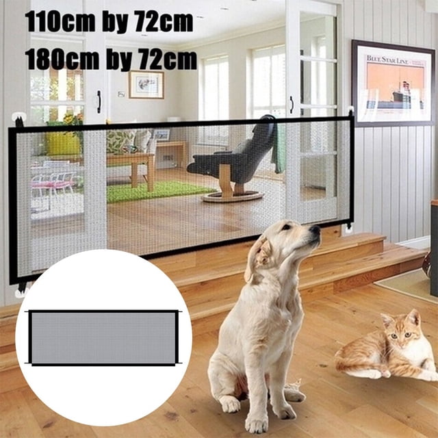Barrière de Sécurité pour Chiens, Enclos pour Animaux de Compagnie, Clôture de Sécurité Pliable en Maille Portable, Filet d'Isolation pour Animaux de Compagnie, Barrière pour Chien pour Entrée Intérieure, Grand et Haute