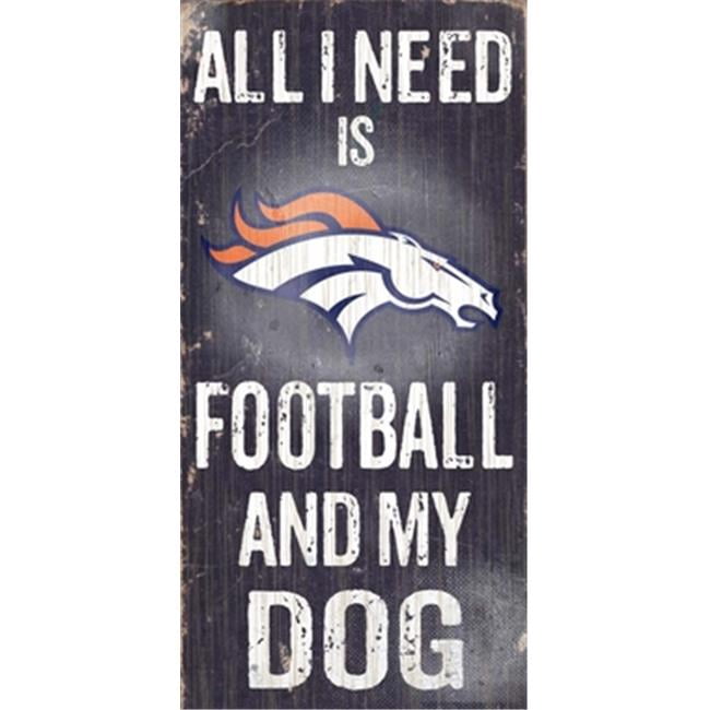 Fan Creations N0640 Panneau Denver Broncos Football et Mon Chien