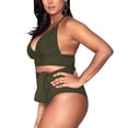 thumbnail image 2 of Pisexur Womens Plus Size Bikini High Waisted Swimsuits Two Piece Bathing Suits Tummy Control Swimwear, 2 of 6