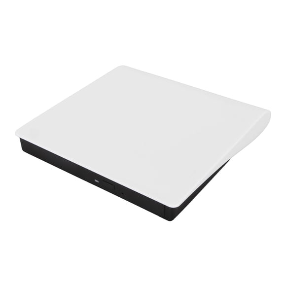 External CD Drive, USB 3.0 DVD Writer Drive Low Noise Multipurpose Up To 5Gbps Transfer Rates for PC for Netbook White