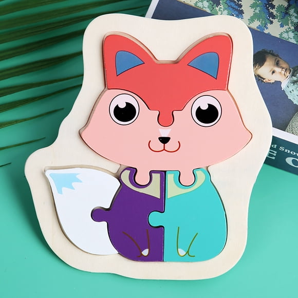Deals on Outdoor Living Iumwxz Educational Children's Wooden Animal 3D Three-Dimensional Splicing Toy Xmas Bargains! Decor Savings