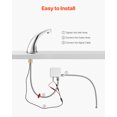 thumbnail image 4 of VEVOR Touchless Bathroom Sink Faucet, Automatic Motion Sensor Restroom Toilet Faucet Cold Water with Hole Cover Plate, Battery Operated for 9/16 in Pipe Commercial Lavatory, 4 of 9
