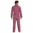 thumbnail image 4 of EverDream Pyjama en Flanelle pour Hommes, Ensemble de Pyjama Long 100 % Coton, Taille Moyen Rouge, 4 of 10