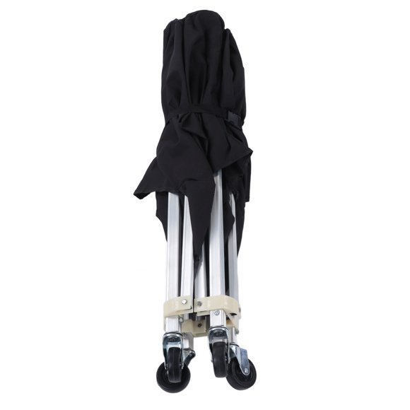 Wheeled Ball Cart, Aluminum Alloy Canvas Easy Access Ball Storage Cart Lightweight Black Large Capacity for Volleyball