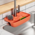 thumbnail image 3 of Kitchen Sink Rack for Bottom of Sink Faucet-Proof Draining Rack Sink Water Collection Pad Non-Slip Countertop Pad Kitchen Rag Sponge Wipe Draining Storage Rack Adjustable Sink Storage Rack, 3 of 5