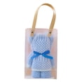 thumbnail image 1 of Blue High Density Bear Towel 35X75Cm Coral Fleece Soft Bath Towel For Personal Use Spa Gift And Home, 1 of 7