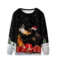 thumbnail image 1 of Pompotops Chandail de Noël Décontracté pour Homme, Mode, Impression 3D, Manches Longues, Col Rond, Haut Chandail Chemise Blouses en Solde, 1 of 5