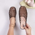 thumbnail image 2 of SZJXBUY Womens Closed Toe Sandals Dressy Summer Casual Clear Jelly Mesh Slide Breathable Slip on Closed Toe Beach Flats Black,37, 2 of 8
