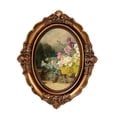 thumbnail image 2 of Cadre Photo Vintage Galerie d'Art Style Européen Cadeau Résine Rétro Cadre Photo Ovale Bronze 7 Pouces, 2 of 8