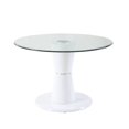 thumbnail image 3 of Acme Furniture 84935 Coffee Table, Clear Glass & White High Gloss, 3 of 3