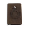 thumbnail image 1 of Card Holder Tracker Protector Leather Credit Slim Cash Coin Case Portable Keychain Bag Gift Work Housekeeper Accessories Brown, 1 of 9