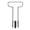 silvery, variant on Stainless Steel Fruit Corer 16Cm T-Shaped Handle Vegetable Core Remover, Serrated Edges Kitchen Tool for Pear Pepper Seeding