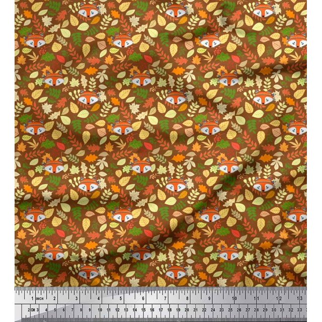 Soimoi Rayon Fabric Pizza,Cake & Croissant Food Fabric Prints by Yard 56 Inch Wide