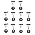 thumbnail image 1 of Graflsoa 10-Pack Bulk Fishing Rubber Stoppers, 6-Piece Sets, Large Black Round Head, Lightweight & Durable for All Water Types, 1 of 5
