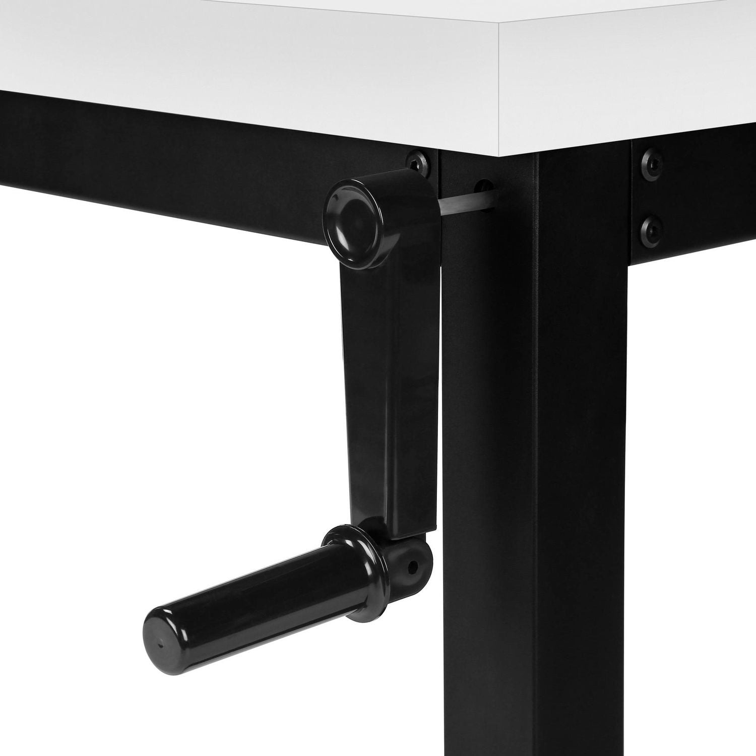 Monarch Specialties Bureau, Bureau À Domicile, Debout, Ajustable, 48"l, Travail, Ordinateur Portable, Métal, Stratifié, Blanc, Noir, Contemporain, Moderne
