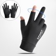 thumbnail image 3 of Women Men Summer Gloves Protection Cool Thin Breathable two finger black, 3 of 8