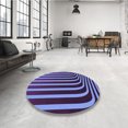 thumbnail image 4 of Ahgly Tapis d'Intérieur Lavable en Machine Carré Transitionnel Violet Foncé, 5 Pieds Carré, 4 of 7
