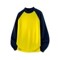 thumbnail image 1 of HAiming Mens Shirt Color Block Fleece Strenchy Long Sleeve Soft Casual Crew Neck Pullover Basic Tops, 1 of 6
