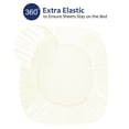 thumbnail image 4 of PiccoCasa Soft 100GSM Queen Striped Bed Fitted Sheets 16 Inch Deep Pocket Beige, 4 of 7