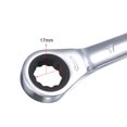 thumbnail image 3 of Unique Bargains Double Box End Ratcheting Wrench (17x19mm) Metric 72 Teeth 12 Point Ratchet Spanner Tools, CR-V, 3 of 5