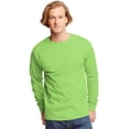 thumbnail image 1 of Hanes TAGLESS Men`s Long-Sleeve T-Shirt - Best-Seller, M, Lime, 1 of 4
