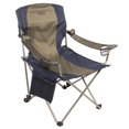 thumbnail image 3 of Kamp Rite Chaise de Camping Pliante avec Porte-Gobelets, Repose-Pieds et Sac, Marine/tan, 3 of 5