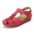 thumbnail image 1 of LSLJS Chaussures Compensées pour Femmes, Sandales Confortables à Fleurs Ajourées à Bout Rond pour Femmes Dames Fille, Chaussures à Semelle Souple, 1 of 4