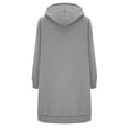 thumbnail image 5 of Yanlir Veste à Capuche à Manches Longues pour Femmes Doublée en Polaire Confortable Fermeture Éclair devant Vêtement d'Extérieur Décontracté Hiver Chaud Chandail Doux Tissu Poches Mode Urbaine (Gris, 2TG), 5 of 5