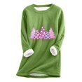 thumbnail image 2 of Meihcang Chandails en Molleton pour Femmes Grande Taille Graphique Arbre de Noël Col Rond Chandail d'Hiver Chaud Doublé Sherpa, 2 of 4