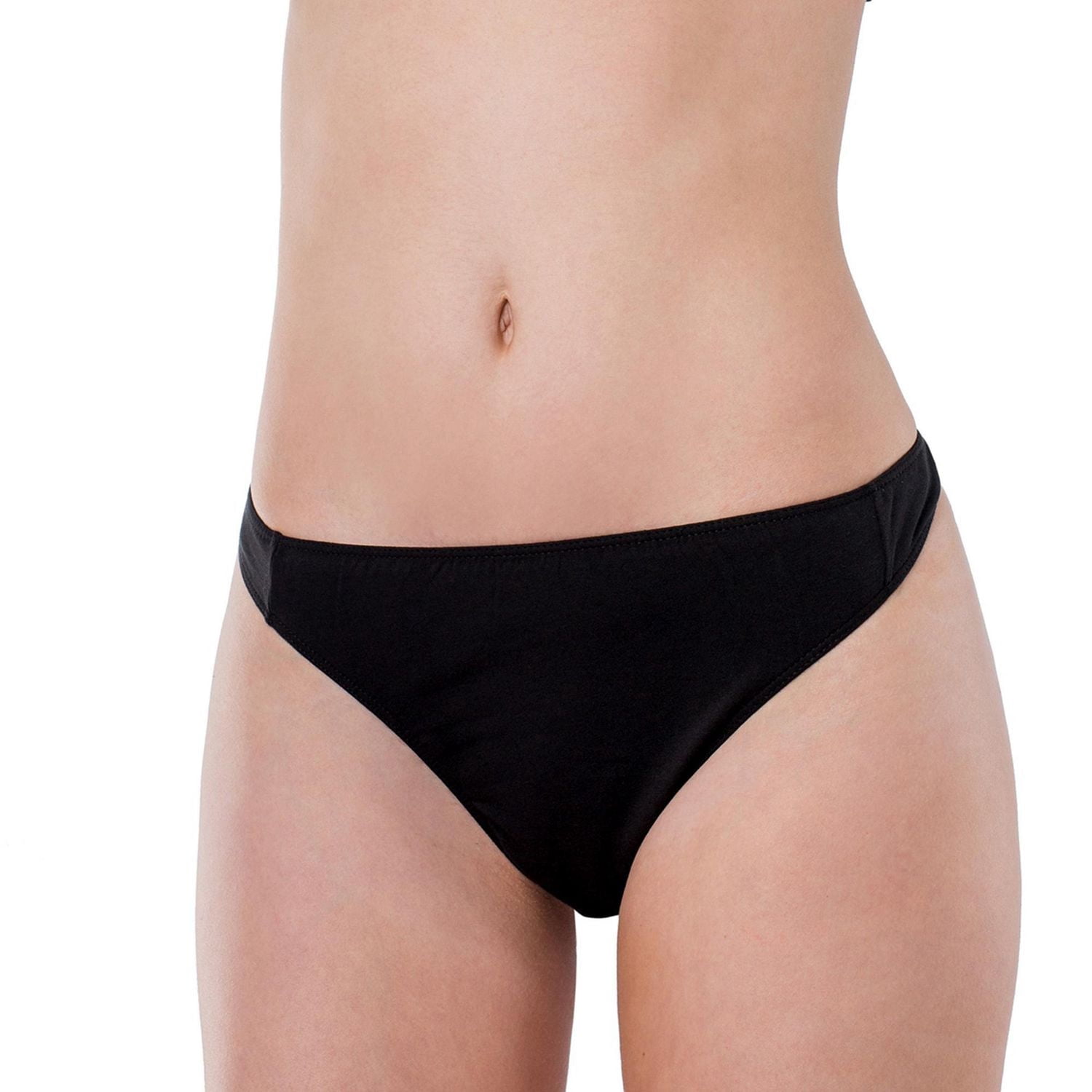 Elita Essentials Women's High Waist Cotton Stretch Thong Underwear