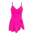 thumbnail image 4 of TIMIFIS Robe Maillot de Bain pour Femmes une Pièce Robe de Bain Été Bain de Soleil Maillot de Bain Couleur Unie Mode Planche Volleyball Activité Maillot de Bain, 4 of 5
