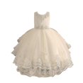 thumbnail image 1 of Zshosam Commode Fille Robe Fille à Paillettes Formelle Concours Scintillante Fête à Volants Bal Robe Maxi Taille 14T 15T,(Kaki 14-15 Ans), 1 of 3