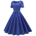 thumbnail image 1 of Pompotops Robe de Soirée Bal pour Femme à Manches Courtes Style Années 1950 Ménagère, 1 of 9