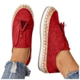thumbnail image 3 of Kcodviy Chaussures Habillées à Franges Ajourées pour Femmes Talon Bas Décontractées Bout Rond Plates à Enfiler Chaussures d'Été pour Femmes Décontractées sur Chaussures Femmes Chaussures Décontractées pour Femmes Taille 5 1/2 Espadrilles, 3 of 6