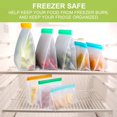 thumbnail image 4 of Reusable Storage Bags 5 Pack, Stand Up Leakproof Reusable Gallon Bags - Food Grade Reusable Freezer Bags Eco friendly Food Storage Bags for Sandwich Snacks Lunch Meat Fruit Cereal, 4 of 7
