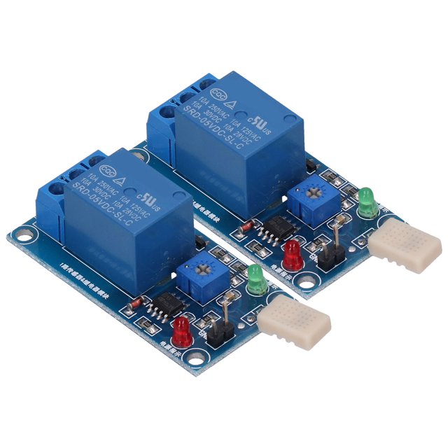 ANGGREK 2 Pcs DC 5V Humidity Sensor Relay Switch Module PCB Humidity Control Switch Module For Power Distribution,Relay Switch Module,DC Power Relay Switch Module