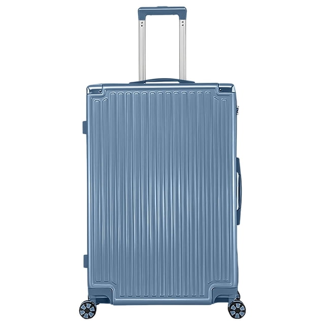 WINGOMART Luggage Lightweight Durable PC+ABS Hardside Luggage, Double Spinner Wheels, TSA Lock - 24in. A front-facing view of a 24-inch hardside suitcase with a textured finish for scratch resistance, double spinner wheels for smooth mobility, and a TSA-approved lock for secure travel. Ideal for extended trips, offering 70 liters of capacity and impact-resistant PC+ABS material.