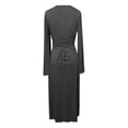 thumbnail image 5 of Yuyuzo Robes de Printemps pour Femmes 2025 Robe Chandail à Manches Longues à Col Ras du Cou Robe en Tricot Côtelé Fluide Coupe Évasée Robes Maxi, 5 of 5