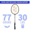 thumbnail image 3 of YONEX Nanoray Light 18i Graphite Badminton Racquet (Black), 3 of 5