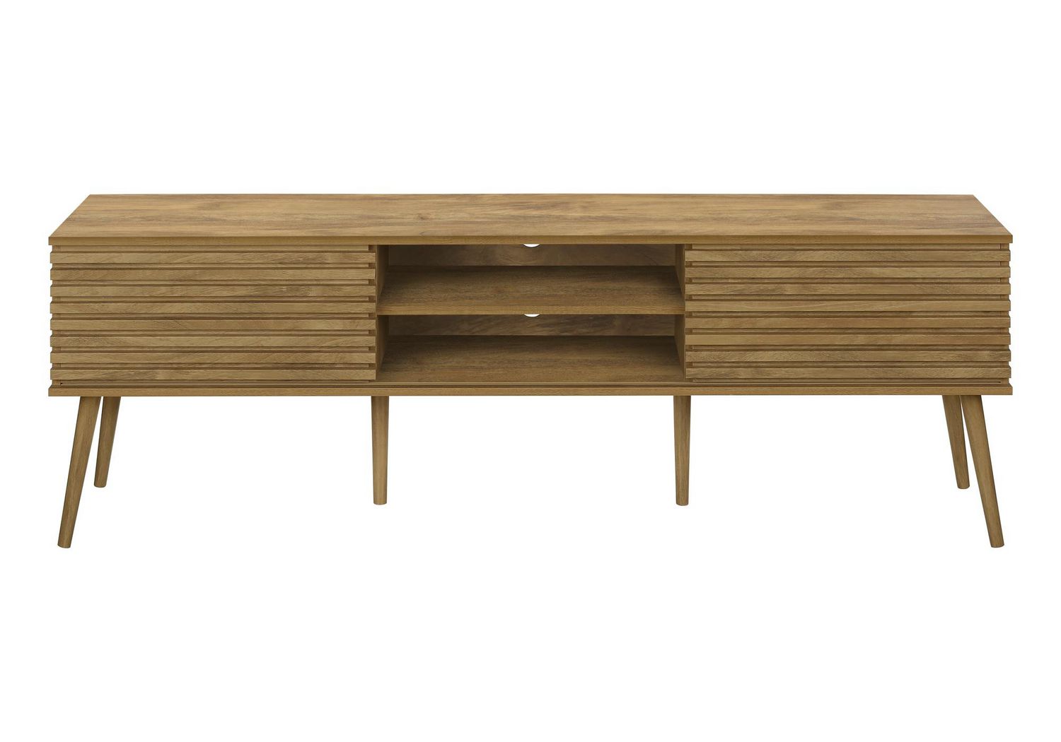 Monarch Specialties Tv Stand, 72 Inch, Media Entertainment Center, Storage Cabinet, Console, Storage Shelves, Bedroom, Living Room, Black Laminate, Contemporary