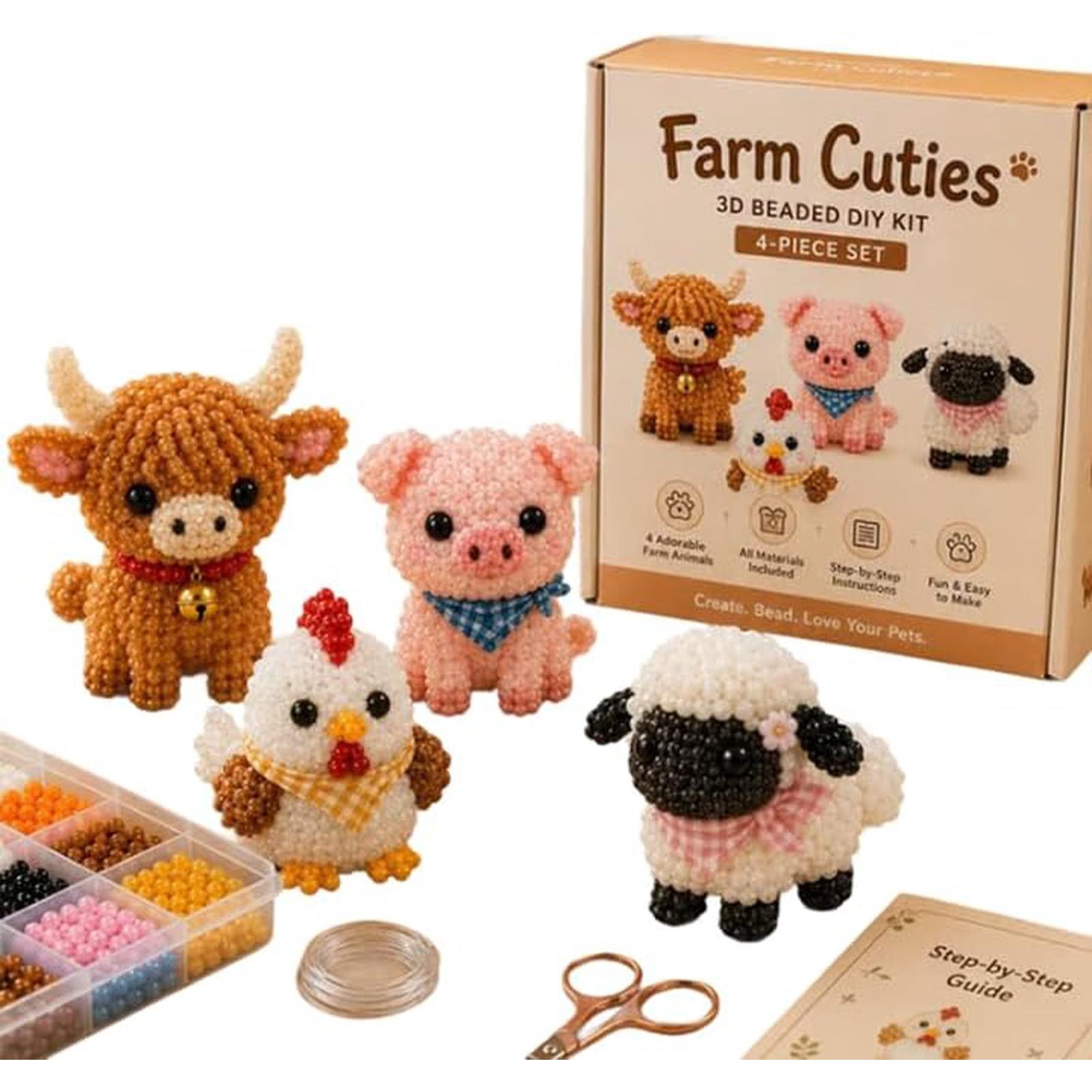 Kit Animaux En Perles - Animaux 3D Colorés Fait Main Loisir Ludique - Kit de broderie de perles | Pour Anniversaire, Création Bijoux, Boucles d'Oreilles, Activité Manuelle, Loisir Créatif Kit Animaux En Perles - Animaux 3D Colorés Fait Main Loisir Ludique - Kit de broderie de perles | Pour Anniversaire, Création Bijoux, Boucles d'Oreilles, Activité Manuelle, Loisir Créatif